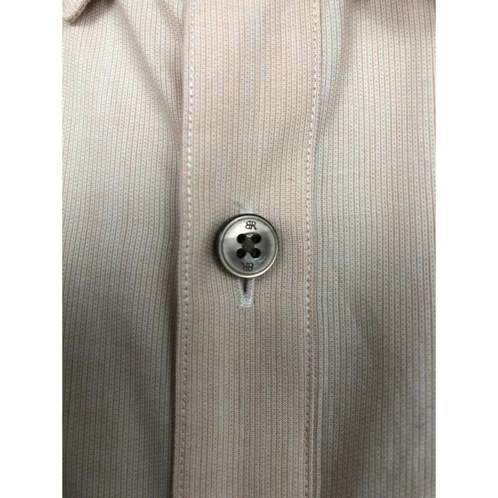 Banana Republic Leggiuno Italy Slim Fit Men's Pink Peach Long Sleeve Shirt XL